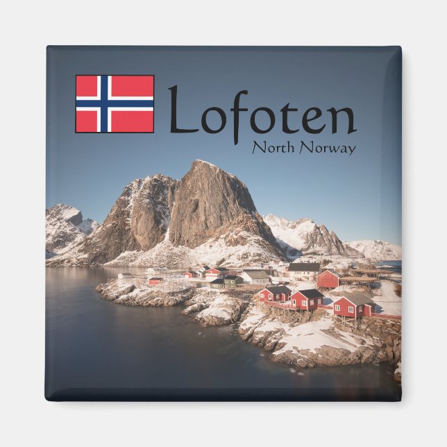 Lofoten Norge Souvenir Magnet (Framsidan)