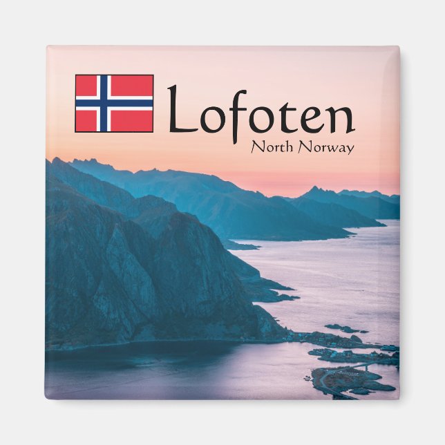 Lofoten Norge Souvenir Magnet (Framsidan)