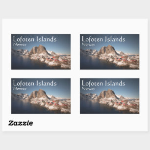 Lofoten Norge Souvenir Rektangulärt Klistermärke