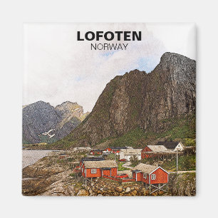 Lofoten Norge Travel Souvenir Magnet