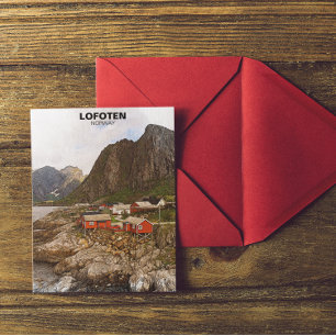 Lofoten Norge Travel Souvenir Vykort