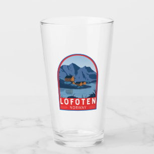 Lofoten Norge Travel Vintage Art Glaskopp
