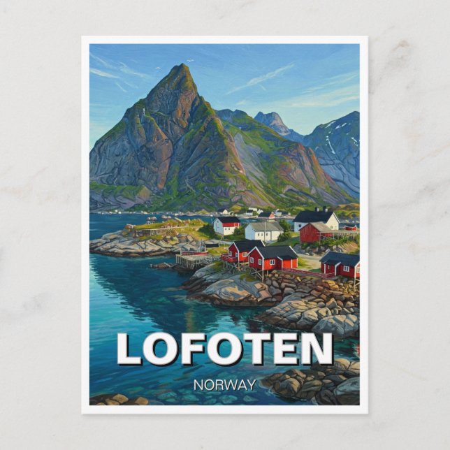 Lofoten Norge Travel Vykort (Framsida)
