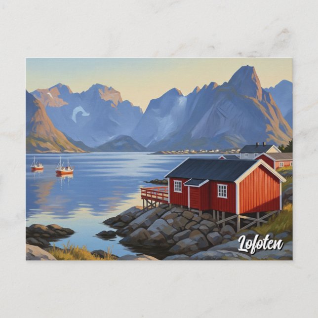 Lofoten Norge Travel Vykort (Framsida)