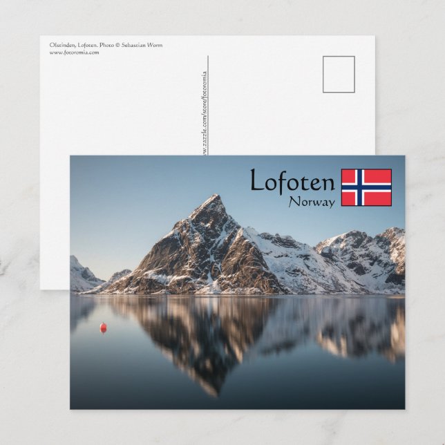 Lofoten Norge Vykort (Fram/baksida)