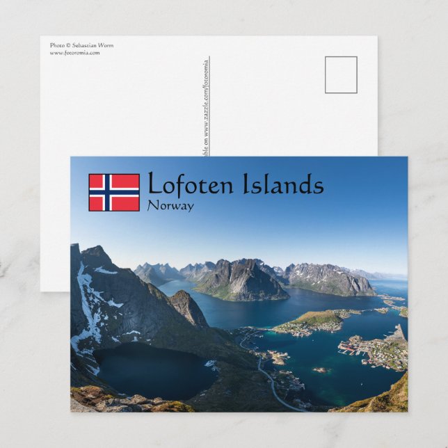 Lofoten Norge Vykort (Fram/baksida)