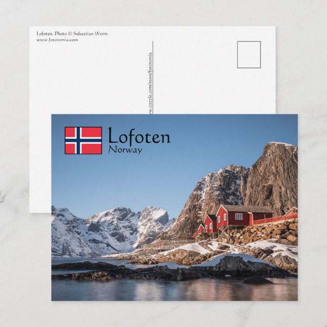 Lofoten Norge Vykort (Fram/baksida)