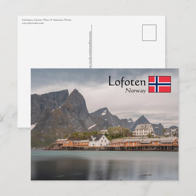 Lofoten Norge Vykort (Fram/baksida)