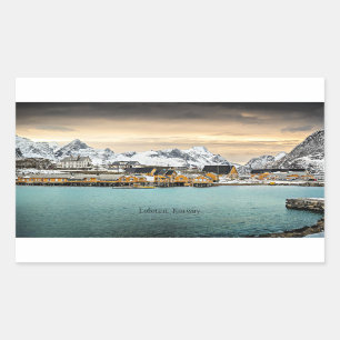 Lofoten, Norgens scenbild Rektangulärt Klistermärke