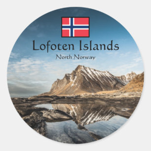 Lofoten North Norge Runt Klistermärke