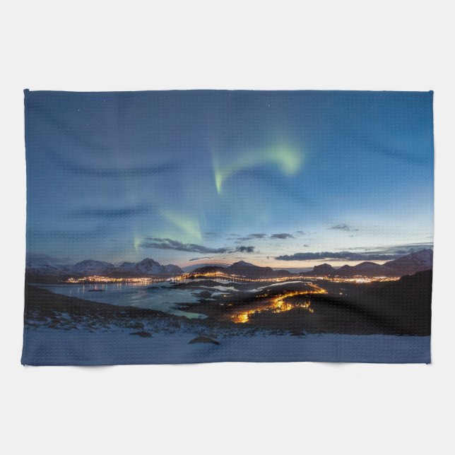 Lofoten Northern Ljus Kökshandduk (Horisontell)