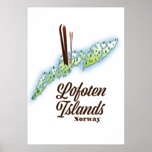 Lofoten öar, Norge poster. Poster