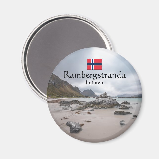 Lofoten Ramberg Beach Magnet (Front/Back)