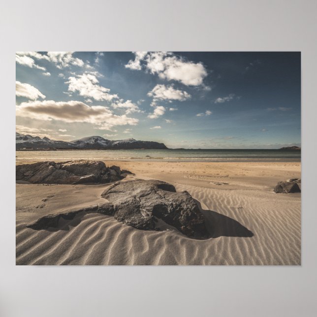 Lofoten Sandstrand Poster (Framsidan)