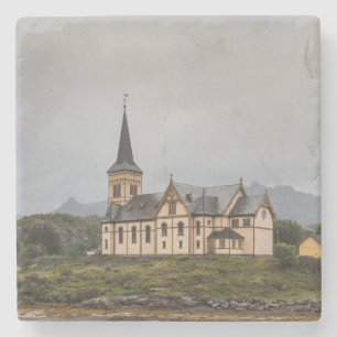 Lofoten Vågan Church Travel Photo Stenunderlägg