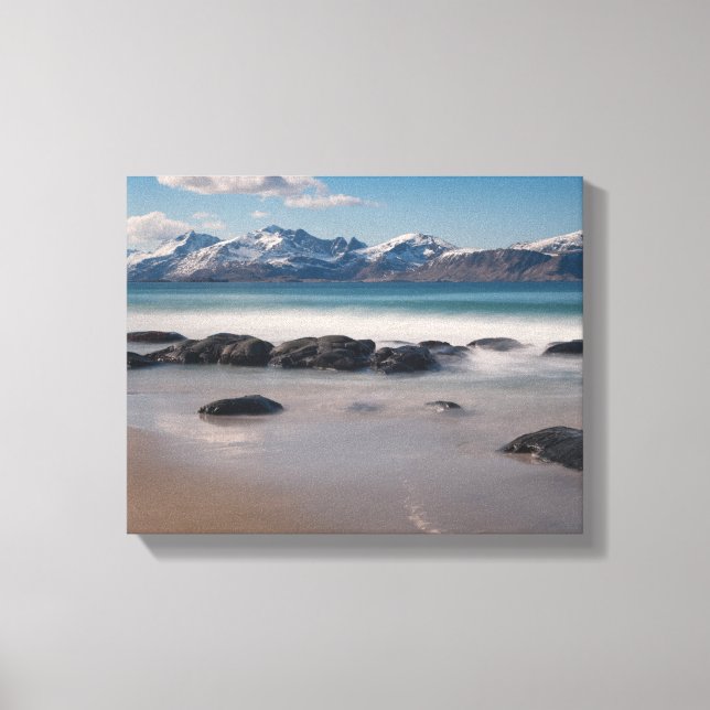 Lofoten Vikten Beach Canvastryck (Framsida)