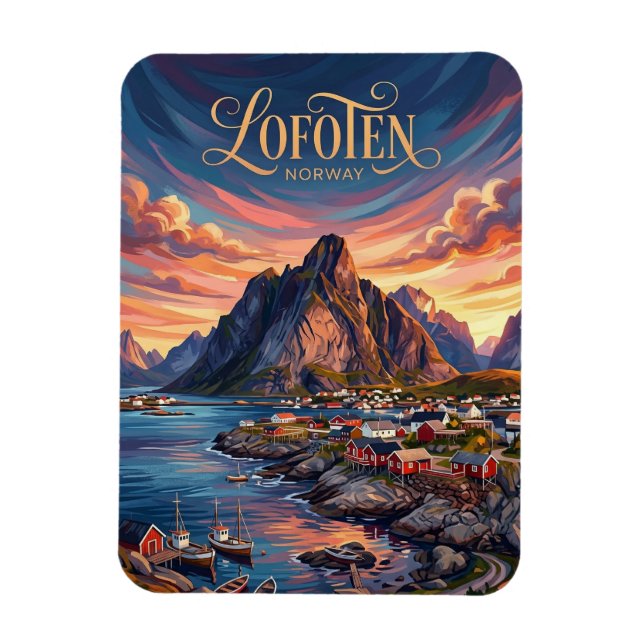 Lofotenöarna Norge Magnet (Vertikal)