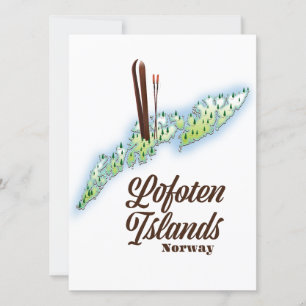 Lofotenöarna, Norge skidaffisch.