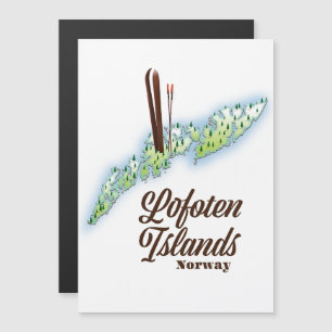 Lofotenöarna, Norge skidaffisch.