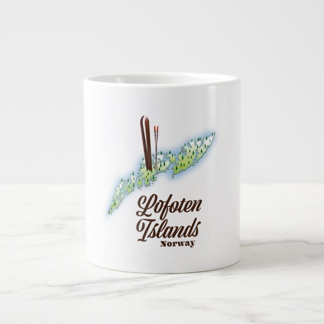Lofotenöarna, Norge skidaffisch. Jumbo Mugg (Framsidan)