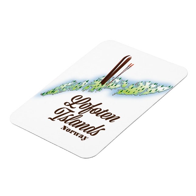 Lofotenöarna, Norge skidaffisch. Magnet (Vänstra Sidan)