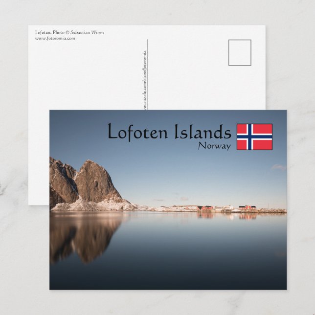 Lofotenöarna Norge Vykort (Fram/baksida)