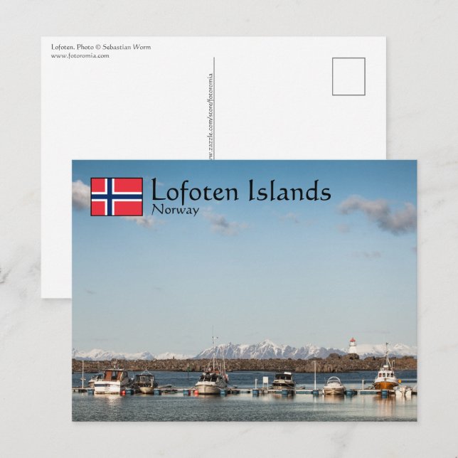 Lofotenöarna Norge Vykort (Fram/baksida)
