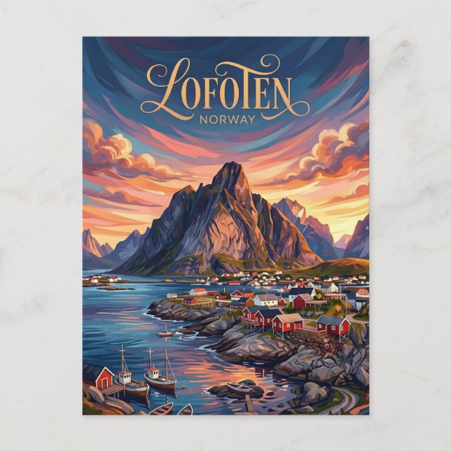 Lofotenöarna Norge Vykort (Framsida)