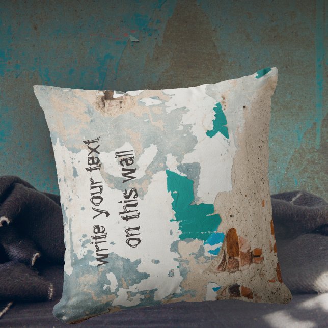 Loft stil, gammal målad brickvägg kudde (Skapare uppladdad)