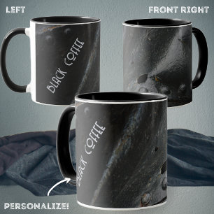 Loft stil minimalistisk svart metall mugg