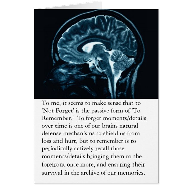 Löfte att minnas hälsningskort (Framsidan)
