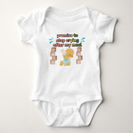 Löfte att Sluta Gråta Vit Baby Body T Shirt