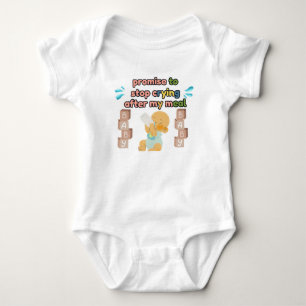 Löfte att sluta gråta Vit babybody T Shirt