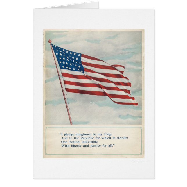 Löfte av trohet hälsningskort (Framsidan)
