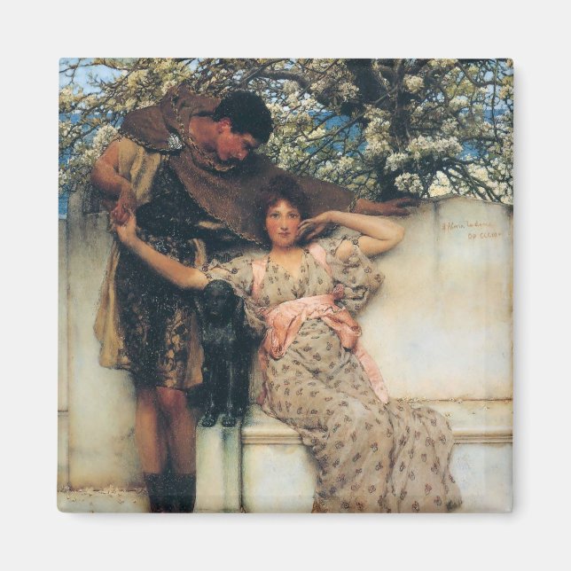 Löfte om Vår (från Lawrence Alma-Tadema) Magnet (Framsidan)