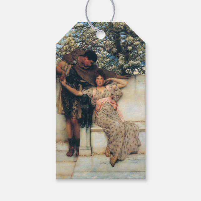 Löfte om Vår (från Lawrence Alma-Tadema) Presentetikett (Framsidan)