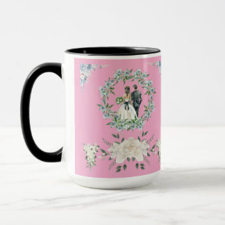 Löfte under rosor rosa mugg