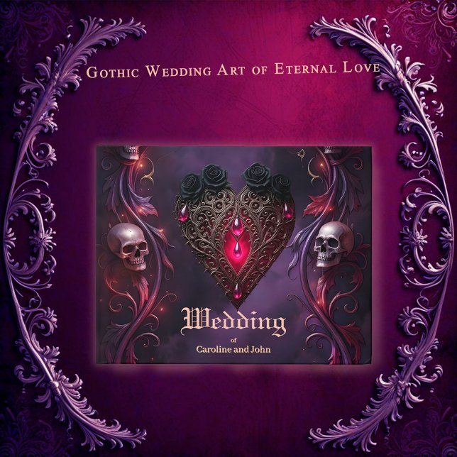 Löften bortom slöjan – gotisk bröllpskonst gästböcker (Skapare uppladdad)