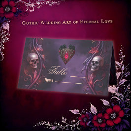 Löften bortom slöjan – gotisk bröllpskonst placeringskort