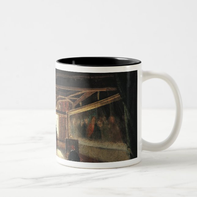 Loftet av ett museum Två-Tonad mugg (Höger)
