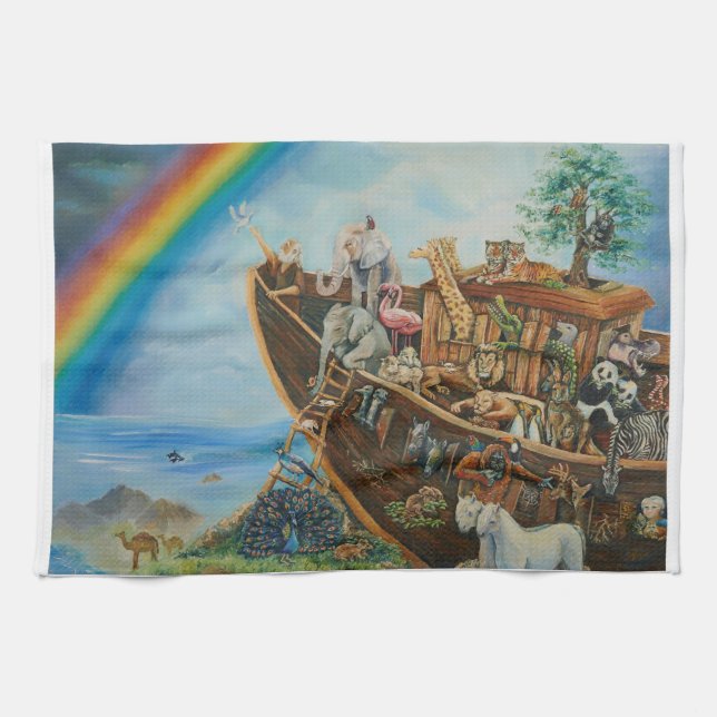 Löftet, Noahs Ark Kökshandduk (Horisontell)