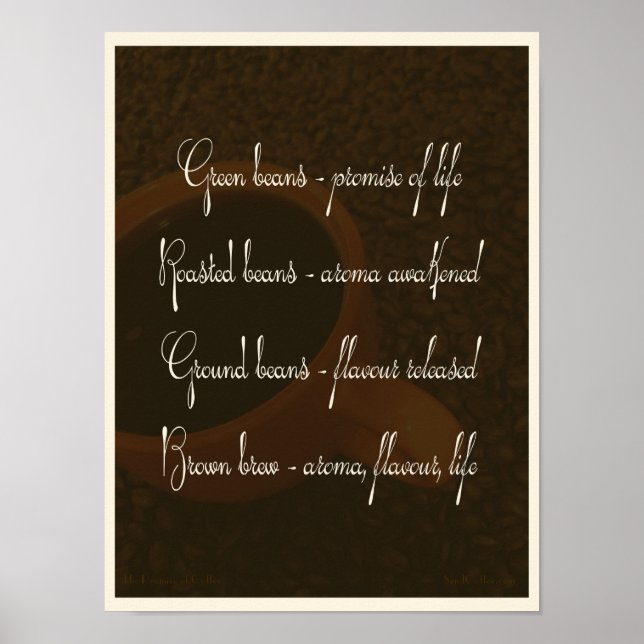 Löftet om kaffe - poster (Framsidan)