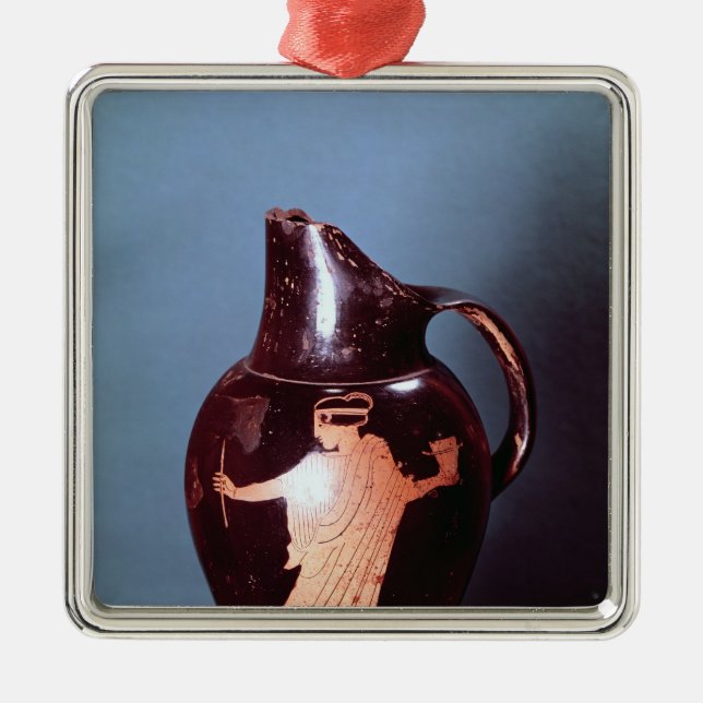 Loftröd-figur oinochoe julgransprydnad metall (Framsidan)