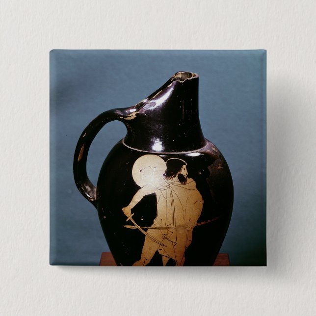 Loftröd-figur oinochoe knapp (Framsida)