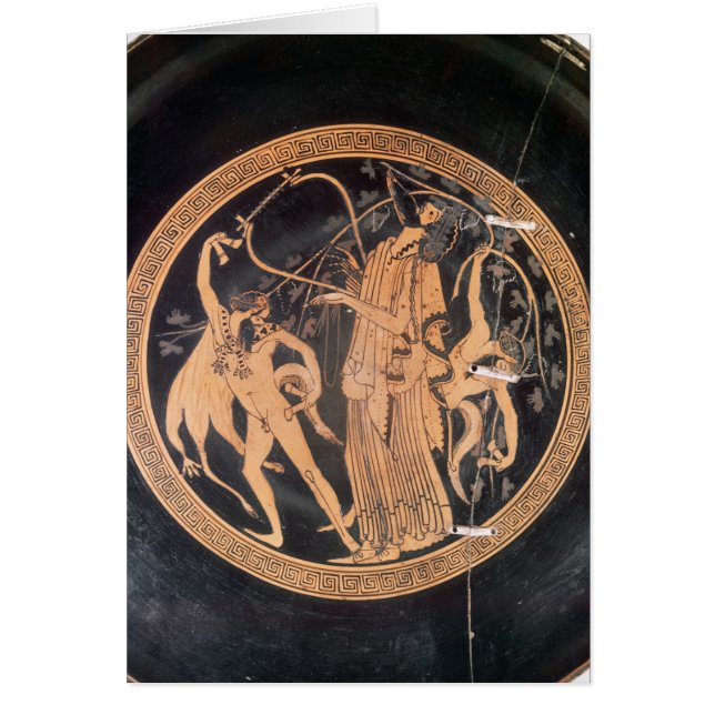 Loftröd-figur vas hälsningskort (Framsidan)