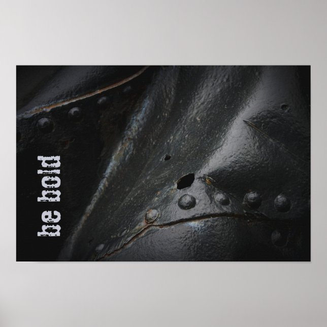 Loftstil minimalistisk svart metall poster (Framsidan)