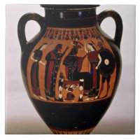 Loftsvart-figur amphora som visar födelsen av