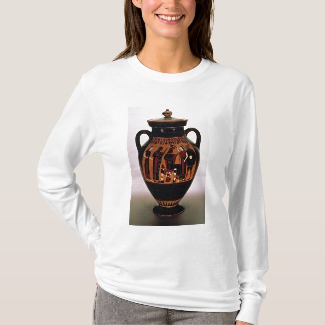 Loftsvart-figur amphora som visar födelsen av t-shirt (Framsida)