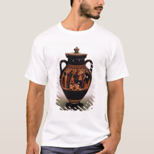Loftsvart-figur amphora som visar födelsen av tee shirt