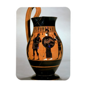 Loftsvart-figur olpe som visar Athena Confronti Magnet